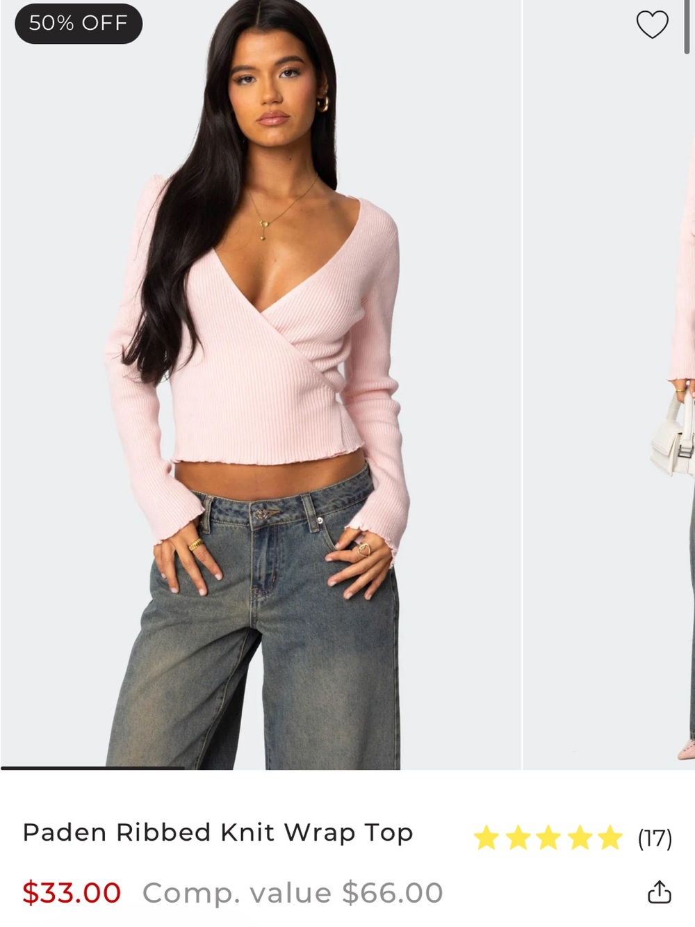 Edikted paden knit wrap top